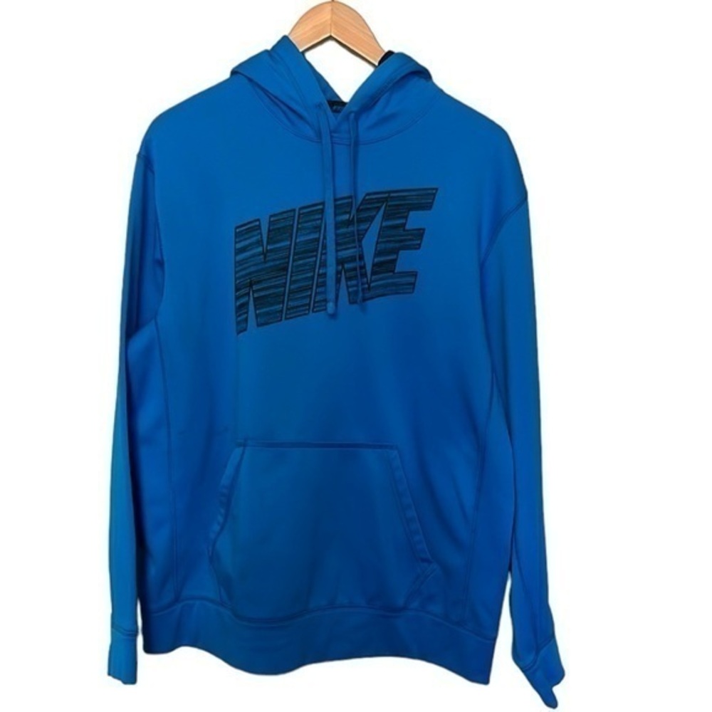 Nike therma fit hoodie blue/black unisex large